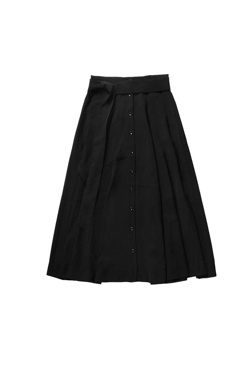 Viva K Black Triple Box Pleat Short Skirt SB3CM8280SH