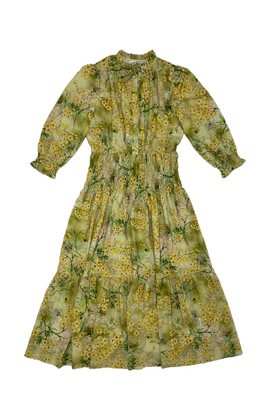 Stella Dress in Yellow Flower Print #7942GYP