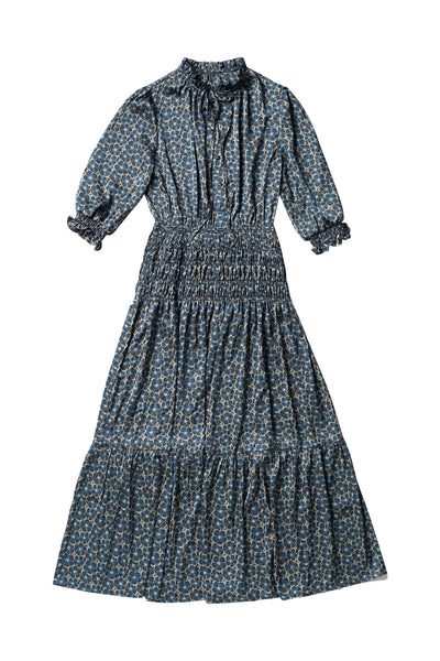 Stella Dress in Blue Flower Print #7942SCF