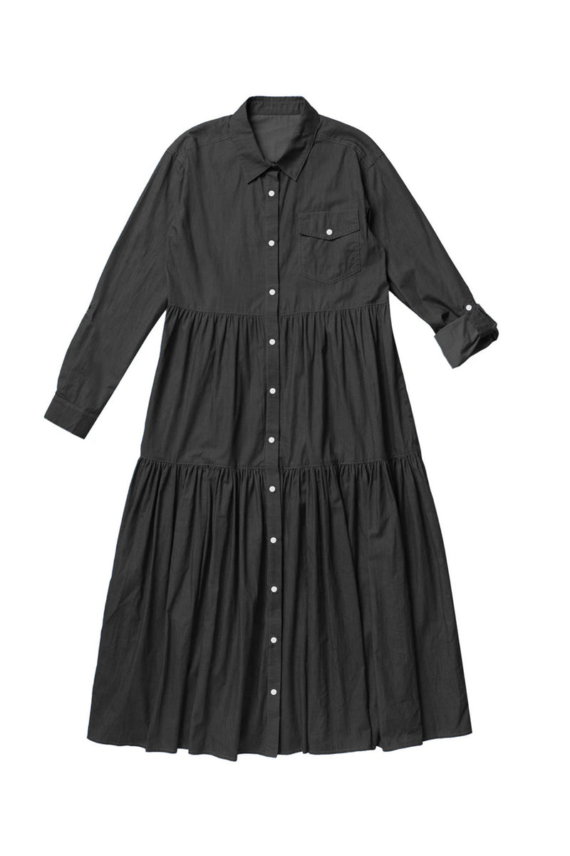 Adelyn Denim Emb Shirt - Black main image 1