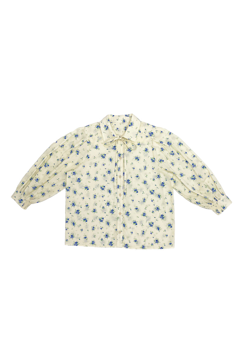Felicity Blouse Blue Flowers #8541FBP FINAL SALE – Zaikamoya