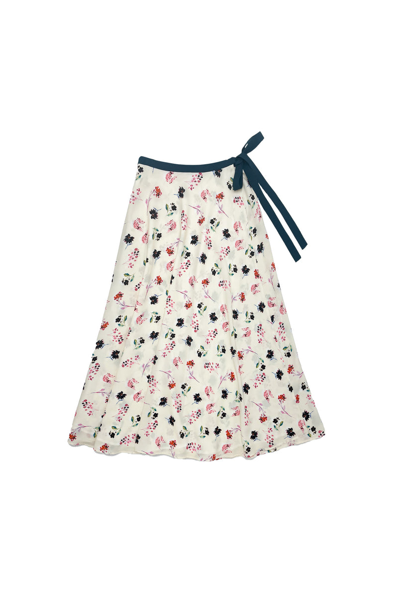 POPPY AIR FLOW TIE-FRONT SKIRT