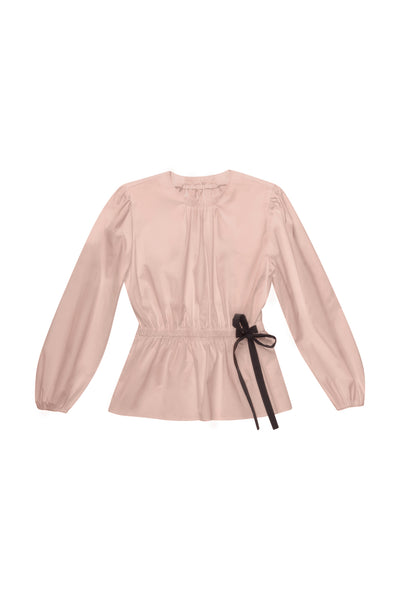 Pink Blouse with a Bow #6105 FINAL SALE