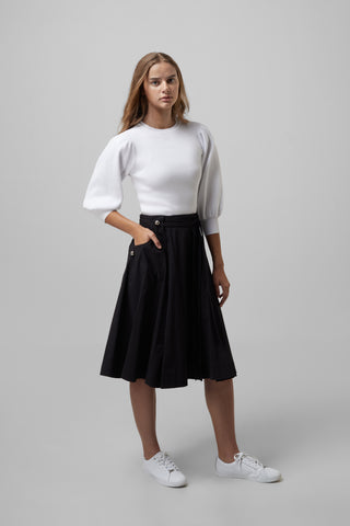 Black Skirt with Buttons #1660 FINAL SALE