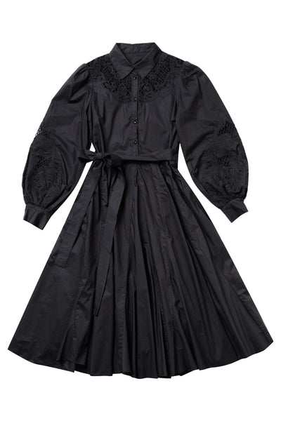 Black Embroided Dress #6110 FINAL SALE