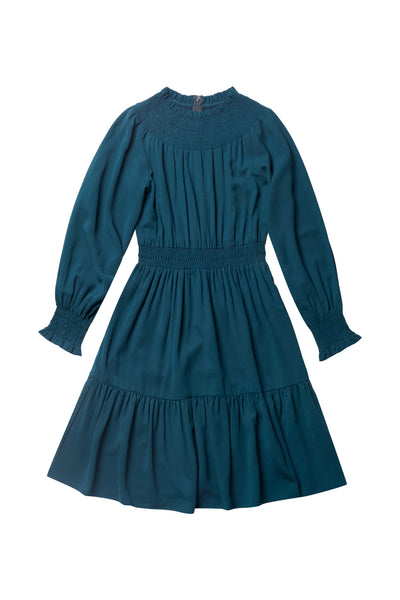 Teal Smocked Dress #1663 FINAL SALE