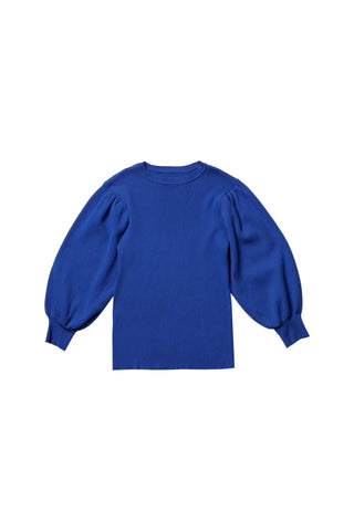Royal Blue Puff Sleeves Sweater #7916EOE FINAL SALE
