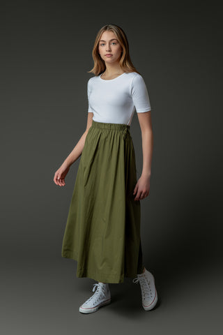 Leslie Skirt in Olive #8317MDB