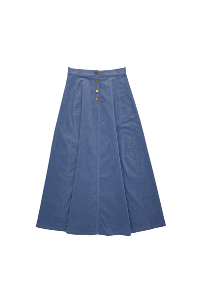 Selena Skirt in Blue Corduroy #1531CRB