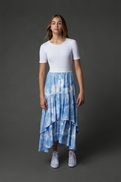 Layered Skirt in Marble Wash  #1633TD
