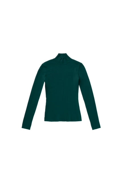 High Neck Sweater in Green #8131EOE FINAL SALE