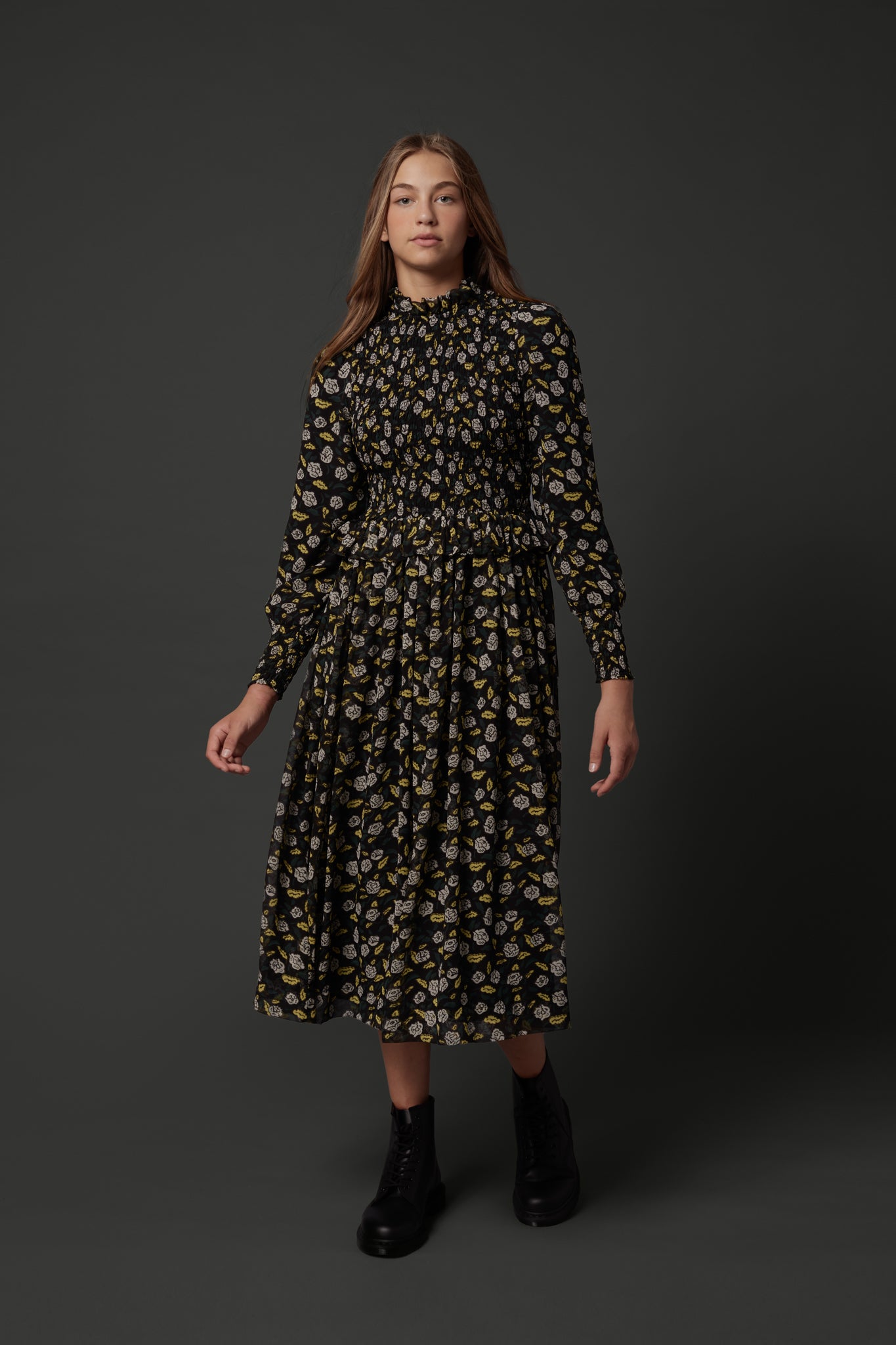 Dylan Dress in Yellow Print #8410YF