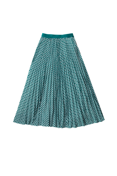 Luca Skirt in Green Hearts #3112GHM