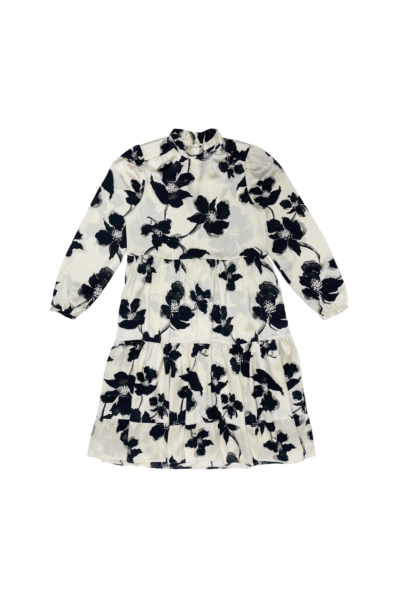 Emily Dress in Black Flowers #6106IB FINAL SALE – Zaikamoya