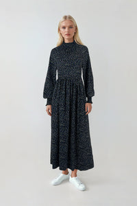 Antoinette Dress Blue Brown #8611LFL
