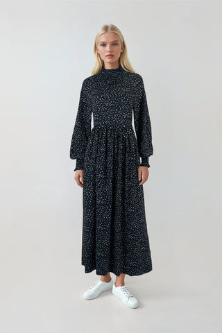 Antoinette Dress Blue Brown #8611LFL