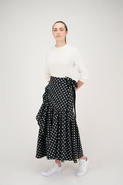 Lillian Skirt Polka-Dots #7912BWPD FINAL SALE