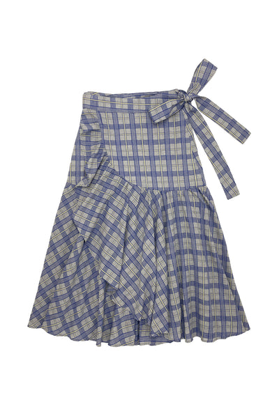 Lillian Skirt Blue Yellow Plaid #7912PLRB FINAL SALE