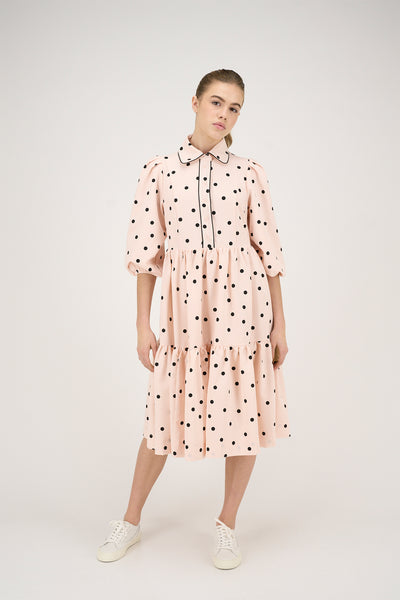 Ella Dress Polka Dots #7925PNK