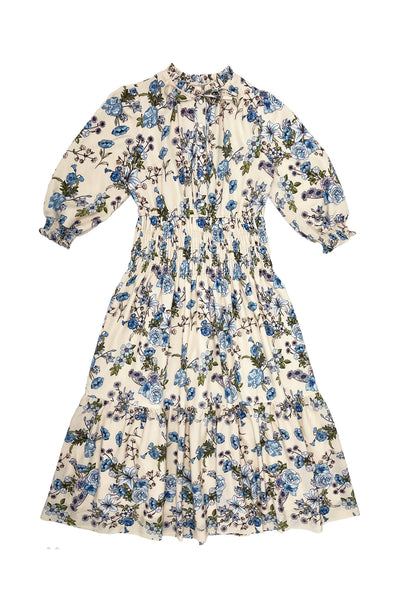 Stella Dress Blue Flowers #7942BI