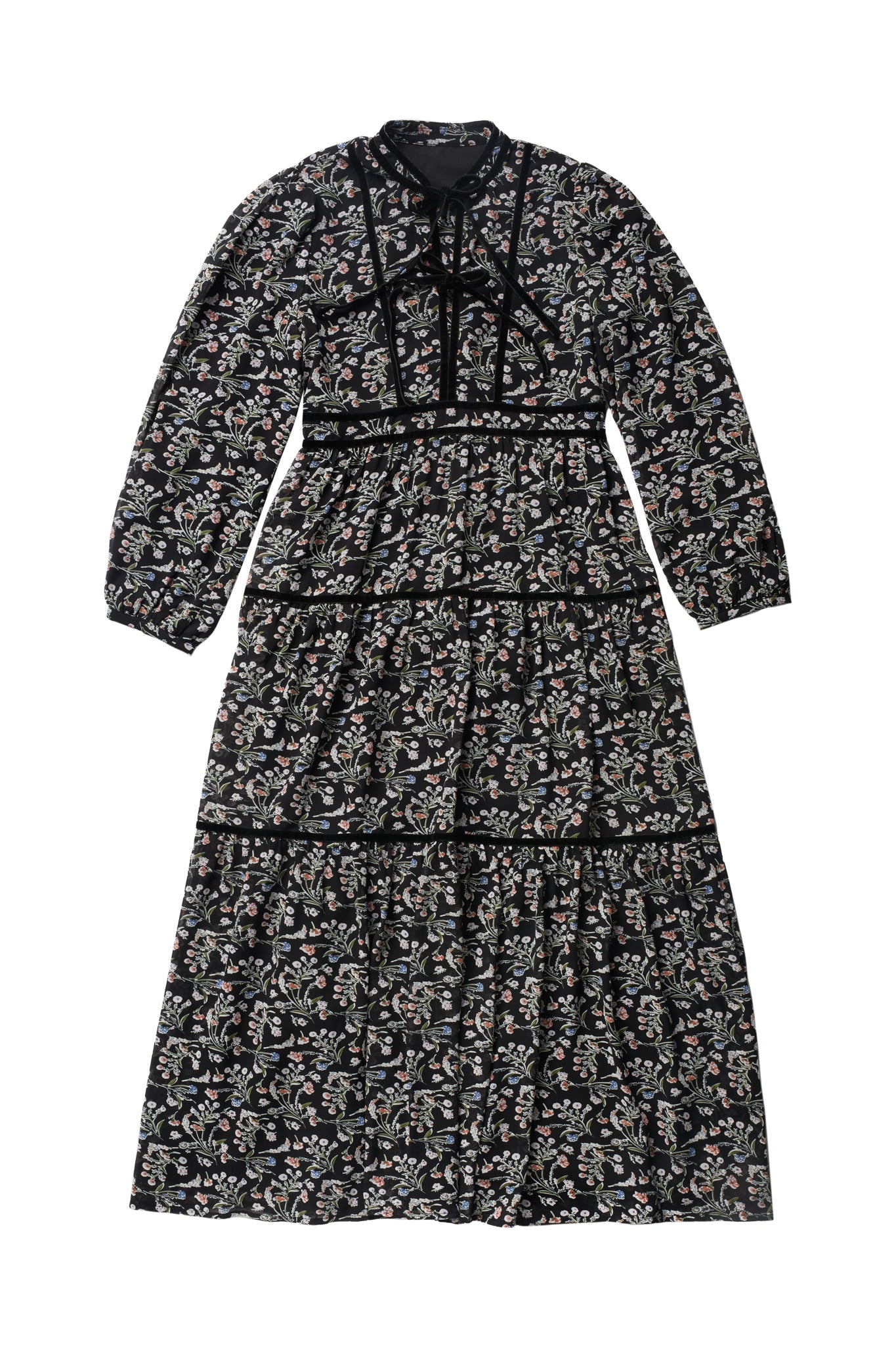 【jakke】PENELOPE DRESS BLACK ロングワンピース ブラックフォーマル ロングジャケット風重ね着ワンピース net