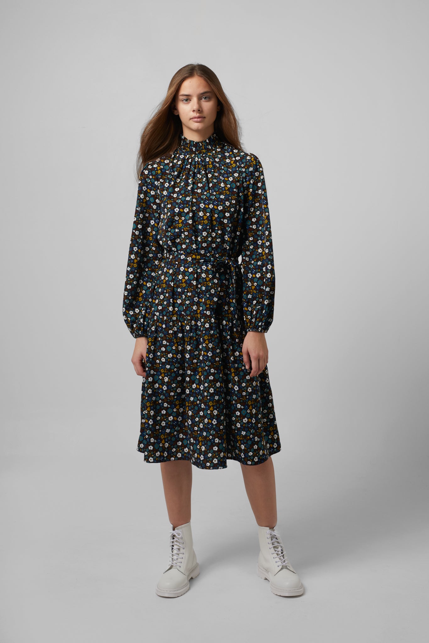 Taylor Dress in Teal Print #8112