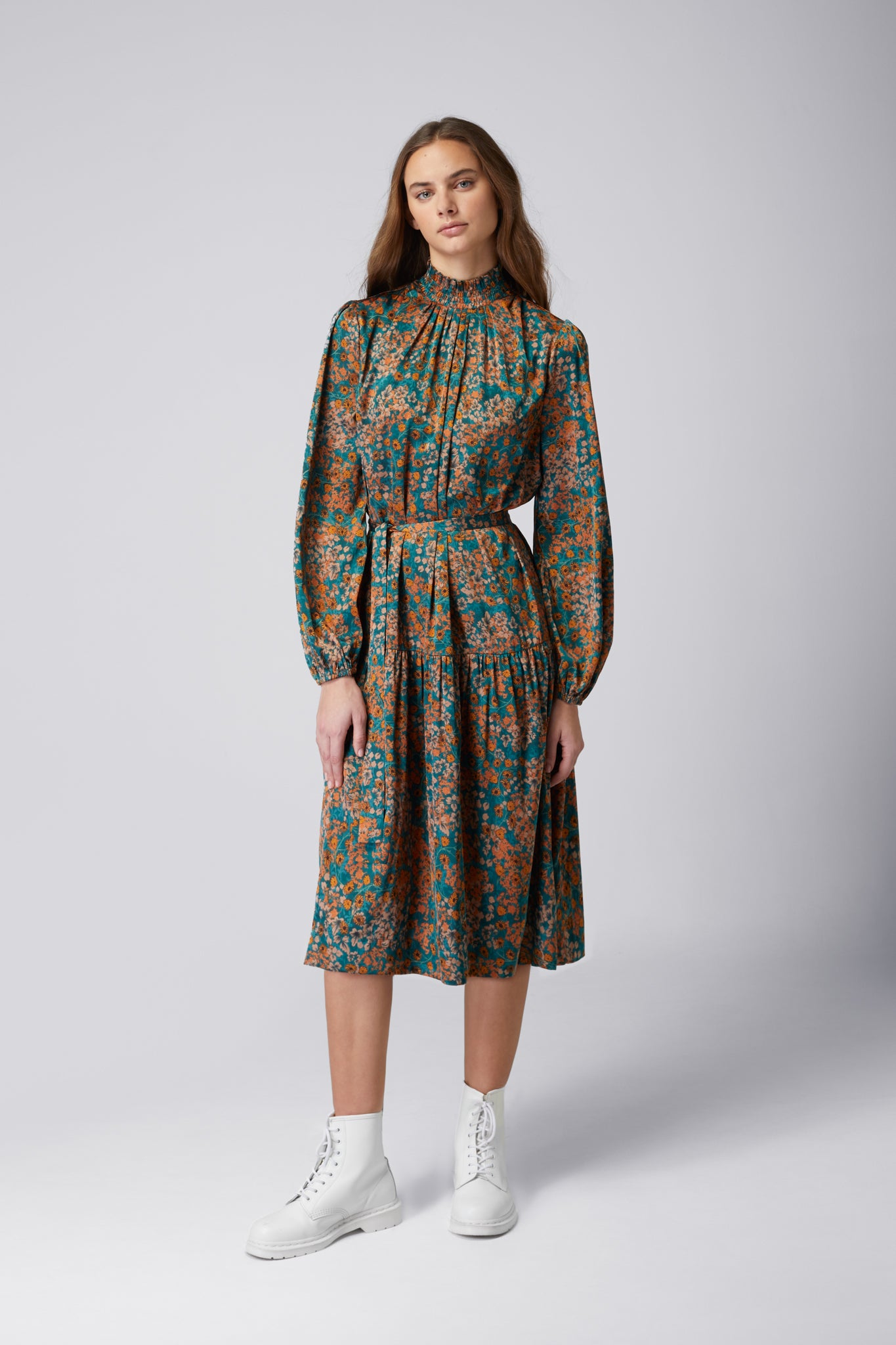 Taylor Dress Rust Green #8112CG FINAL SALE Taylor Dress Rust Green #8112CG FINAL SALE