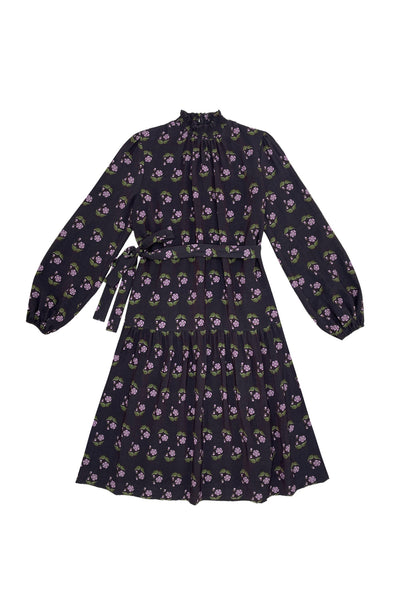 Taylor Dress Purple Flower #8112FK