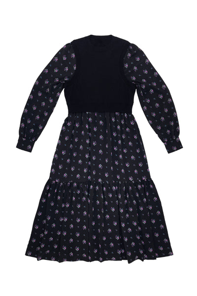 Audrey Dress Purple Flowers #8116PRF