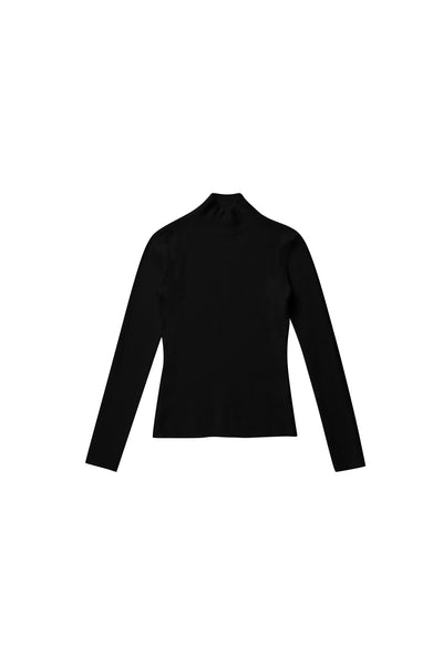High Neck Sweater in Black  #8131ZK
