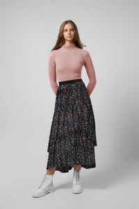 Layered Skirt in Multicolor Flowers #1633MFP