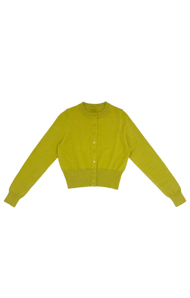 Kate Cardigan Chartreuse #8133EOE