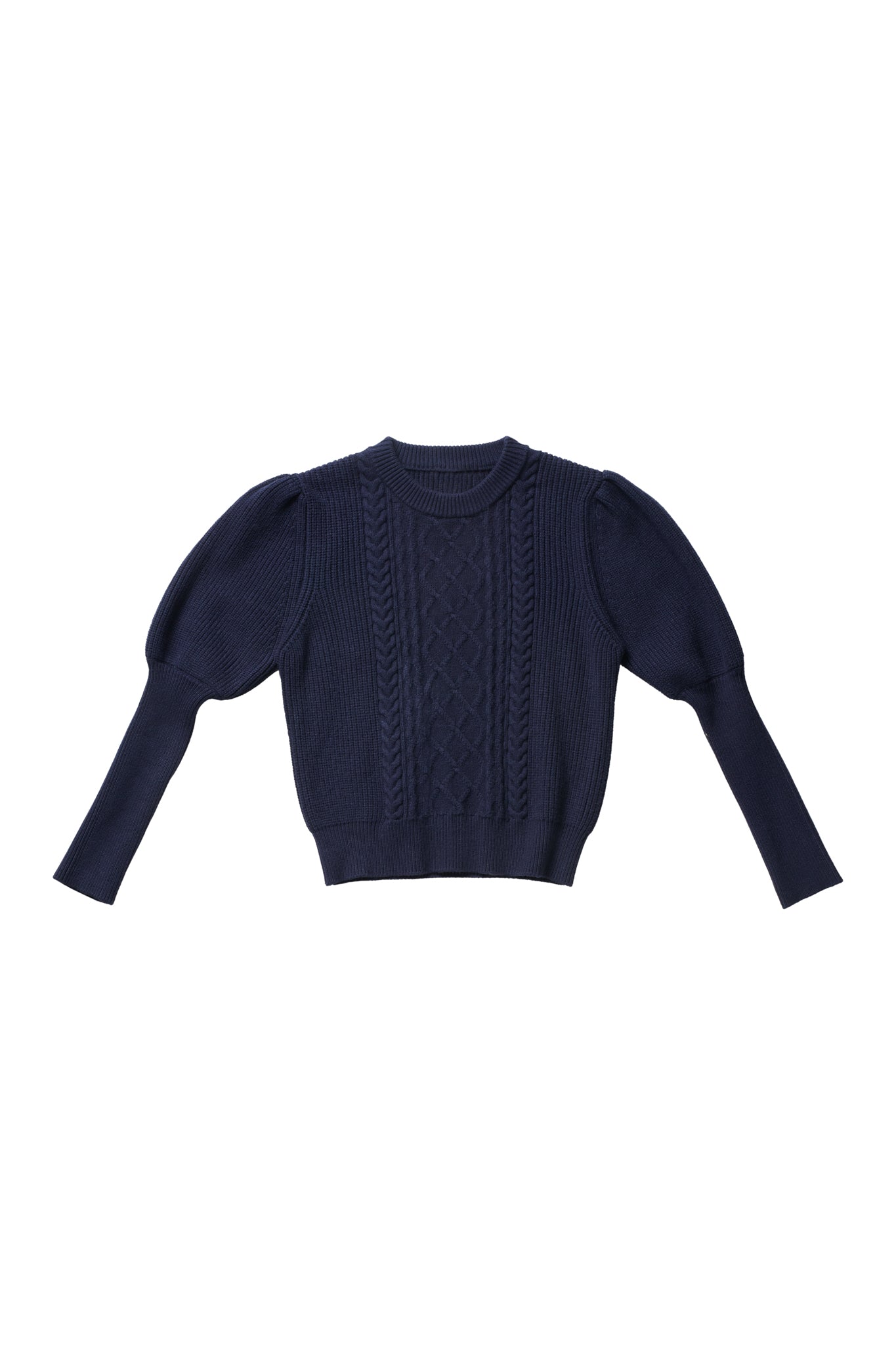 Cable Knit Sweater in Navy #8136