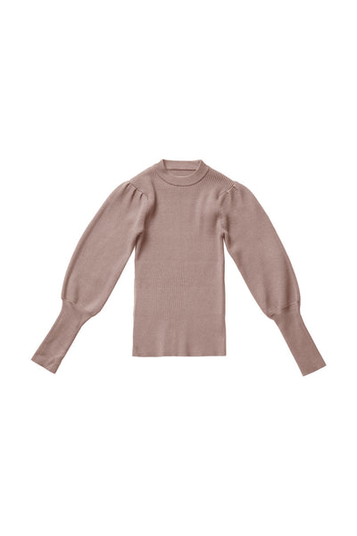 Puff Sleeves Sweater in Pale Pink #8140EOE