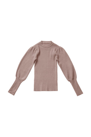 Puff Sleeves Sweater in Pale Pink #8140EOE FINAL SALE