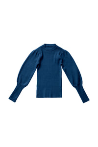 Puff Sleeves Sweater in Teal #8140 FINAL SALE