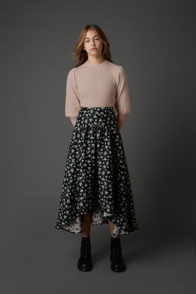 Gretchen Skirt in Pink Flowers #8104A