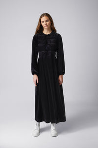 Vera Dress in Velour Black #8119V