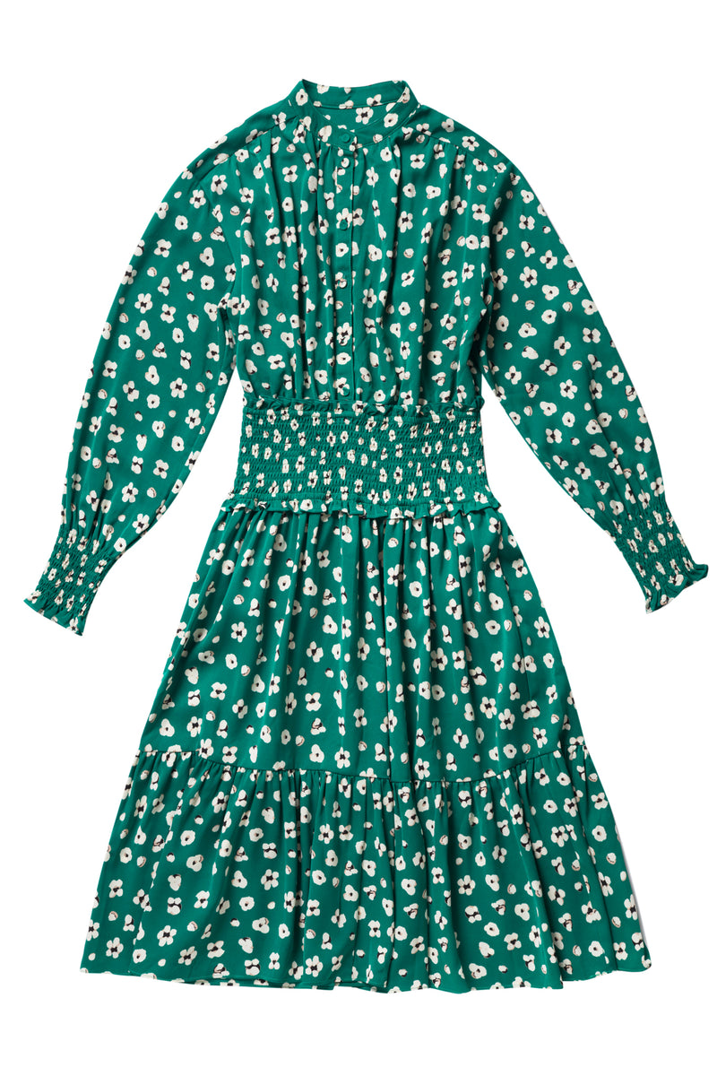 Amber Dress in Green Print #8231G FINAL SALE – Zaikamoya