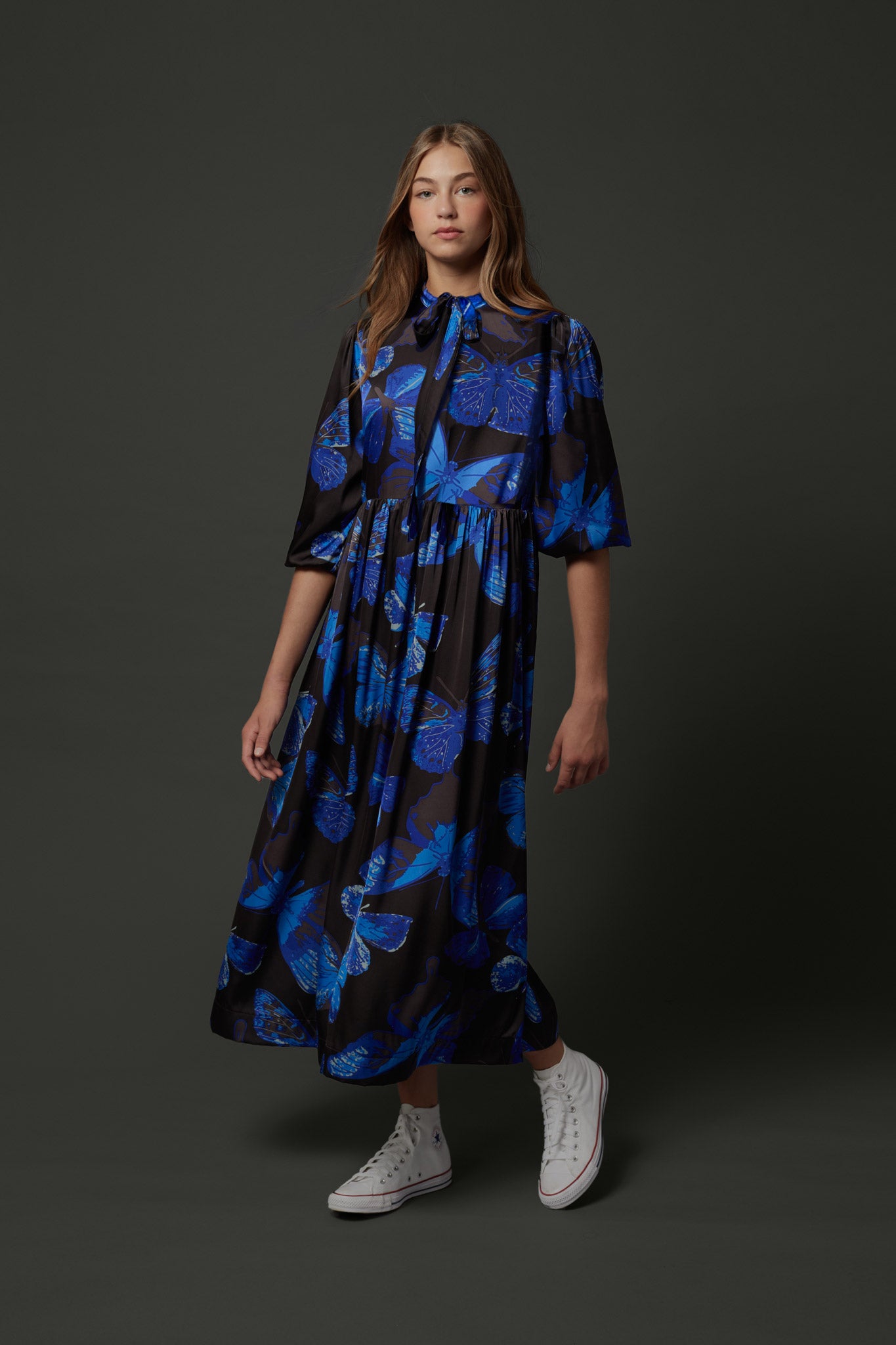 Bridget Dress in Blue Butterflies #8235BBT