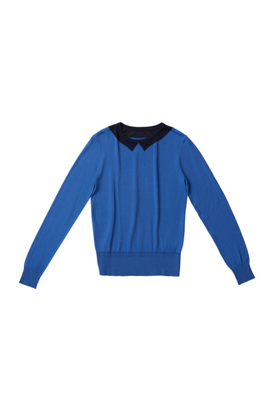 Collar Sweater Vivid Blue #8271A