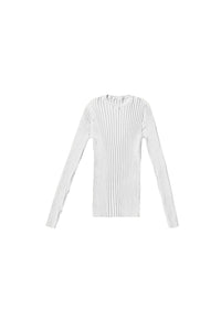 Sweater in Big Ribbed White #8289EOE