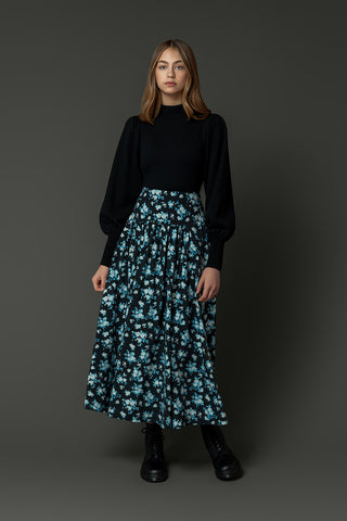 Gretchen Skirt in Blue Flowers #8290BFB