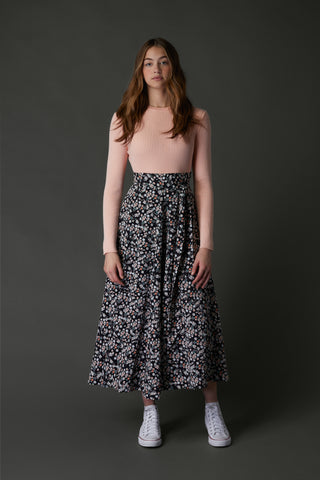 Helena Skirt in Peach Flower #8303PF