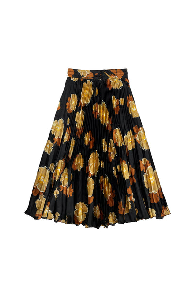 Klara Skirt in Brown Flower #8213BFB