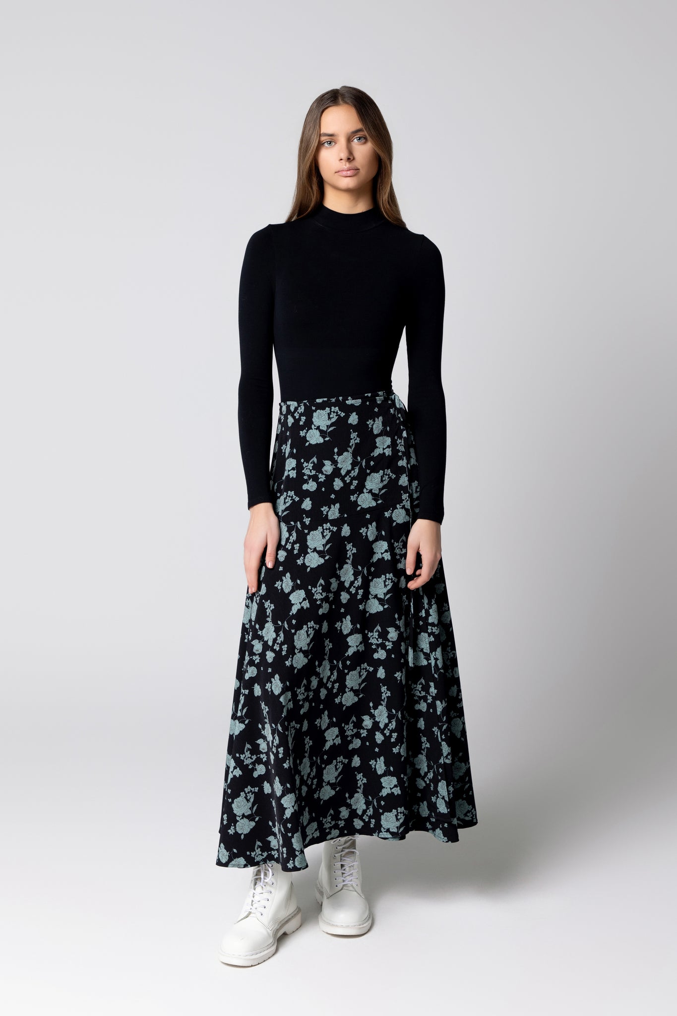 Fernanda Skirt in Moss Flowers #8320MF