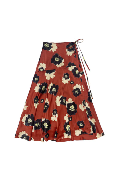 Fernanda Skirt in Flower on Brown #8320TB