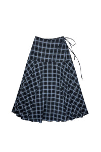 Fernanda Skirt Blue Black Plaid #8320UPDPB