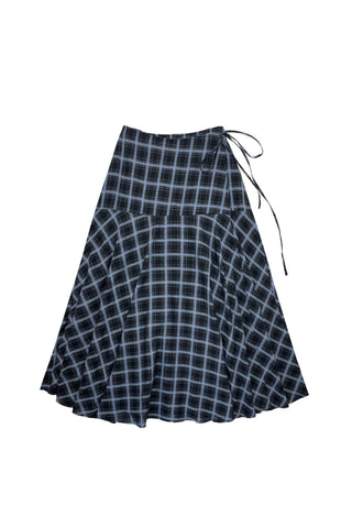 Fernanda Skirt Blue Black Plaid #8320UPDPB