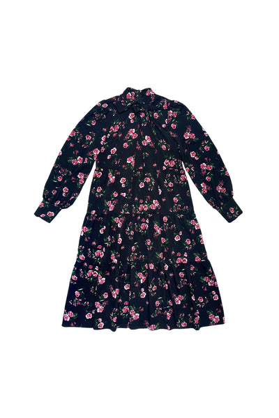 Riley Dress in Flowers on Black #8321BF